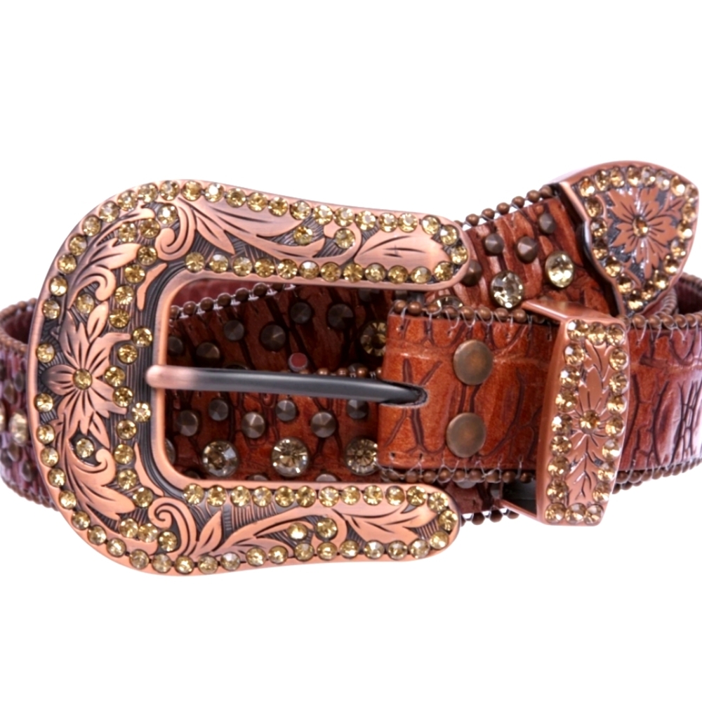 Western Cowgirl Rhinstone Leather belt
